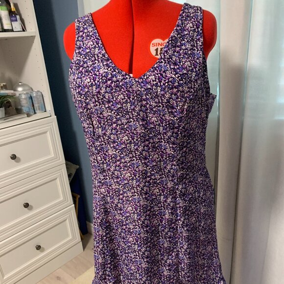 Homemade Purple Floral Dress - Picture 1 of 9